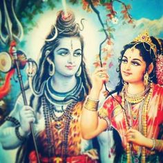 Lord Shiva telling glories of Ram nama to Gauri